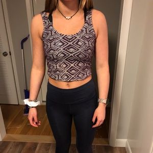 Purple and grey Sparkle and Fade crop top size M!